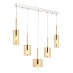 Avonni AV-1675-5KY Krom Kaplama Modern Avize E14 Metal Cam H: 80 cm, WxD: 70x15 cm