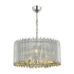 Avonni AV-1687-K50 Krom Kaplama Modern Avize E14 Metal Cam H: 80 cm, Ø: 50 cm