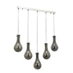 Avonni Av-1697-5ky Krom Kaplama Modern Avize E14 Metal Cam 80x15 Cm