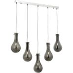 Avonni AV-1697-5KY Krom Kaplama Modern Avize E14 Metal Cam H: 100 cm, WxD: 80x15 cm