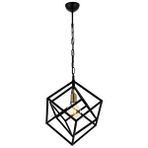 Avonni Av-1722-1bsy Siyah Boya Modern Avize E27 Metal 40 Cm Kaplama
