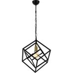 Avonni AV-1722-1BSY Siyah Boya Modern Avize E27 Metal H: 100 cm, Ø: 40 cm