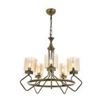 Avonni AV-1740-5E Eskitme Kaplama Modern Avize E14 Metal Cam H: 90 cm, Ø: 60 cm
