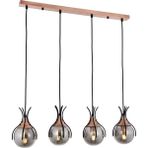 Avonni AV-1766-4Y-BSY Siyah Boya Modern Avize E27 Metal Cam H: 80 cm, WxD: 70x13 cm