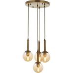 Avonni AV-1781-4ET Eskitme Kaplama Modern Avize E27 Metal Cam H: 90 cm, Ø: 40 cm