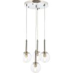 Avonni AV-1781-4KT Krom Kaplama Modern Avize E27 Metal Cam H: 90 cm, Ø: 40 cm