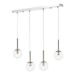 Avonni AV-1781-4KY Krom Kaplama Modern Avize E27 Metal Cam H: 90 cm, WxD: 70x13 cm
