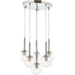 Avonni AV-1781-6KT Krom Kaplama Modern Avize E27 Metal Cam H: 90 cm, Ø: 50 cm