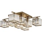 Avonni AV-1795-8E Eskitme Kaplama Modern Avize E27 Metal Kristal H: 22 cm, Ø: 80 cm