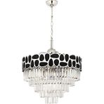 Avonni AV-1823-K60 Krom Kaplama Modern Avize E27 Metal Kristal H: 115 cm, Ø: 58 cm