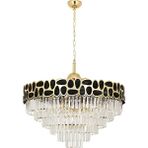 Avonni AV-1823-S80 Sarı Kaplama Modern Avize E27 Metal Kristal H: 115 cm, Ø: 80 cm