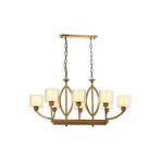 Avonni AV-1876-8E-YM Eskitme Kaplama Modern Avize E27 Metal Cam H: 90 cm, WxD: 100x55 cm
