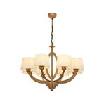 Avonni AV-1876-8ES Eskitme Kaplama Modern Avize E27 Metal Kumaş H: 80 cm, Ø: 65 cm