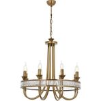 Avonni AV-1890-8E Eskitme Kaplama Modern Avize E14 Metal Kristal H: 110 cm, Ø: 60 cm