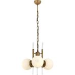 Avonni AV-1893-3E Eskitme Kaplama Modern Avize E27 Metal Cam H: 60 cm, Ø: 50 cm
