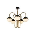 Avonni Av-1895-5e Siyah/eskitme Boya/kaplama Modern Avize E27 Metal Cam 60 Cm