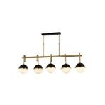 Avonni Av-1895-5ey Siyah/eskitme Boya/kaplama Modern Avize E27 Metal Cam 100x15 Cm