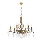 Avonni Av-1902-6e Eskitme Kaplama Modern Avize E14 Metal Kristal 80 Cm Boya