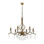 Avonni AV-1902-6E Eskitme Kaplama Modern Avize E14 Metal Kristal H: 110 cm, Ø: 80 cm