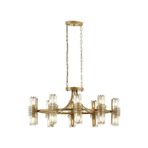Avonni AV-1906-8E-YM Eskitme Kaplama Modern Avize E14 Metal Kristal H: 120 cm, WxD: 100x60 cm