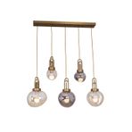 Avonni AV-1927-5EY Eskitme Kaplama Modern Avize E27 Metal Cam H: 120 Cm, Wxd: 22X80 cm