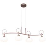 Avonni AV-1957-4Y-CP Cappucino Kaplama Modern Avize E27 Metal Cam H: 70 cm, WxD: 15x80 cm - Açık Kahverengi