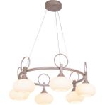 Avonni AV-1957-6CP Cappucino Kaplama Modern Avize E27 Metal Cam H: 100 cm, Ø: 75 cm - Açık Kahverengi