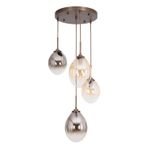 Avonni AV-1959-4ET Eskitme Kaplama Modern Avize E14 Metal Cam H: 100 Cm, Ø: 35 cm