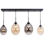 Avonni AV-1959-4Y-BSY Siyah Boya Modern Avize E14 Metal Cam H: 80 Cm, Wxd: 18X80 cm