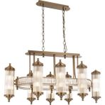 Avonni AV-35001-8E-YM Eskitme Kaplama Modern Avize E14 Metal Cam H: 110 cm, WxD: 105x55 cm