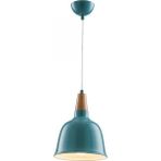 Avonni AV-4100-A2-BTK-20 Turkuaz Boya Modern Avize E27 Metal Ahşap H: 90 cm, Ø: 20 cm
