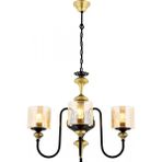 Avonni AV-4161-3E Eskitme Kaplama Modern Avize E27 Metal Cam H: 98 cm, Ø: 62 cm