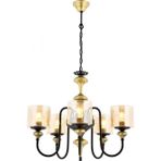 Avonni AV-4161-5E Eskitme Kaplama Modern Avize E27 Metal Cam H: 100 cm, Ø: 62 cm