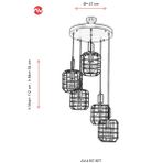 Avonni AV-4167-5ET Eskitme Kaplama Modern Avize