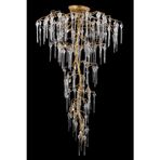 Avonni AV-4168-18BSA Sarı Kaplama Modern Avize G4 Metal Kristal H: 190 cm, Ø: 110 cm