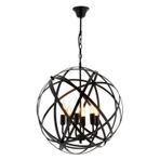 Avonni AV-4183-6BSY Siyah Boya Modern Avize E14 Metal H: 90 cm, Ø: 50 cm