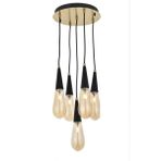 Avonni AV-4236-5ET Eskitme Kaplama Modern Avize E14 Metal Cam H: 95 cm, Ø: 33 cm