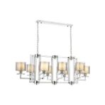 Avonni AV-4285-8K-YM Krom Kaplama Modern Avize E27 Metal Cam H: 100 cm, WxD: 110x60 cm