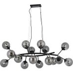 Avonni AV-4286-16Y-BSY Siyah Boya Modern Avize E14 Metal Cam H: 120 cm, WxD: 130x60 cm