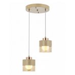 Avonni AV-4288-2T-KRM Krem Boya Modern Avize E27 Metal Cam H: 75 cm, Ø: 40 cm