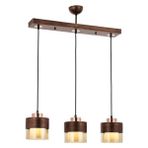 Avonni AV-4288-3Y-CPR Bakır Boya Modern Avize E27 Metal Cam H: 75 cm, WxD: 70x15 cm