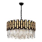 Avonni AV-4293-BSY60 Siyah Boya Modern Avize E14 Metal Cam H: 100 cm, Ø: 60 cm