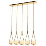 Avonni Av-4316-5sy Sarı Kaplama Modern Avize G9 Metal Cam 80x10 Cm