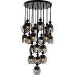 Avonni AV-4317-19BSY Siyah Boya Modern Avize E27 Metal H: 140 cm, Ø: 50 cm