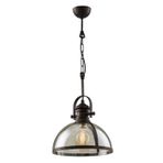 Avonni AV-5063-1BSY Siyah Boya Modern Avize E27 Metal Cam H: 80 cm, Ø: 30 cm