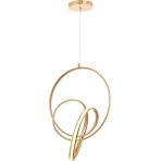 AVONNI AV-5260-SB Sarı Kaplama Modern Avize LED Metal Silikon 45cm - Renkli - 1