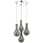 Avonni AV-60092-4KT Krom Kaplama Modern Avize, E14, Metal, Cam, 40cm