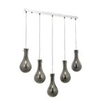 Avonni AV-60092-5KY Krom Kaplama Modern Avize, E14, Metal, Cam, 80x15cm
