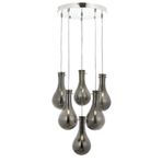 Avonni AV-60092-6KT Krom Kaplama Modern Avize, E14, Metal, Cam, 50CM