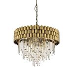 Avonni AV-60122-E60 Eskitme Kaplama Metal Kristal Cam cm Avize